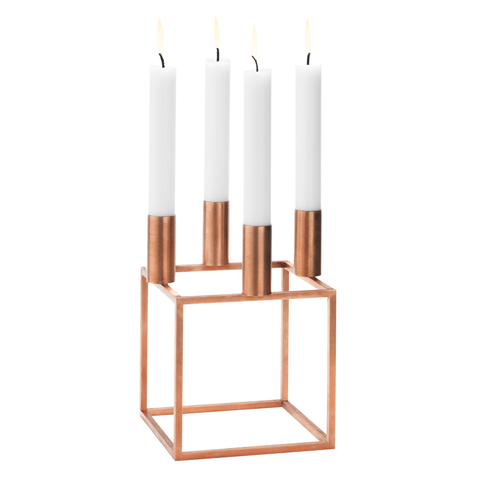 Kubus 4 Candleholder, Copper