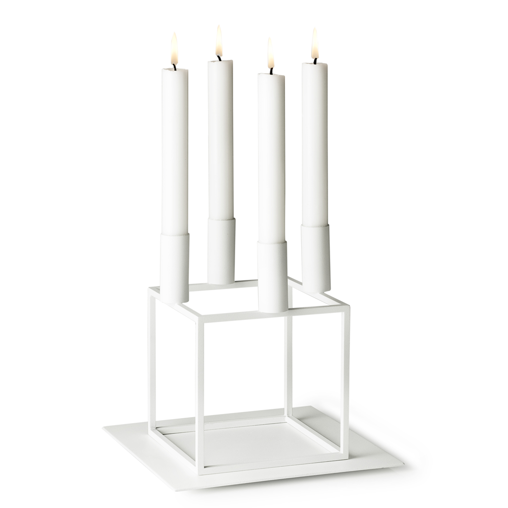 Kubus 4 Candleholder, White