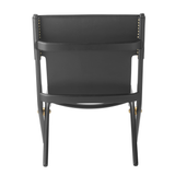 Saxe Leather Lounge Chair, Black Oak/Black/FREE SHIPPING