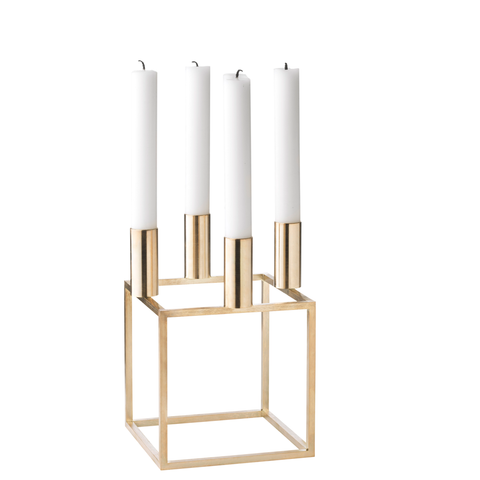 Kubus 4 Candleholder, Brass