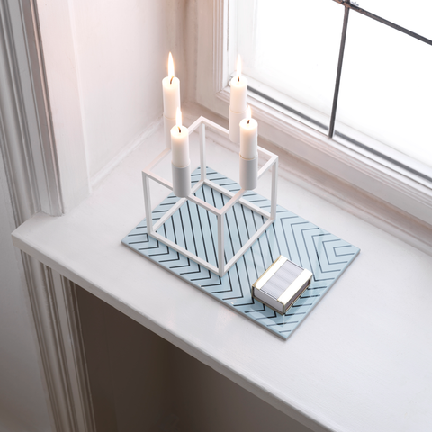 Maze Tile Trivet, Set of 4, Large