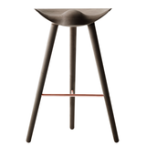 1 x Sample ML42 Bar Stool in Dark Oiled Oak & Copper