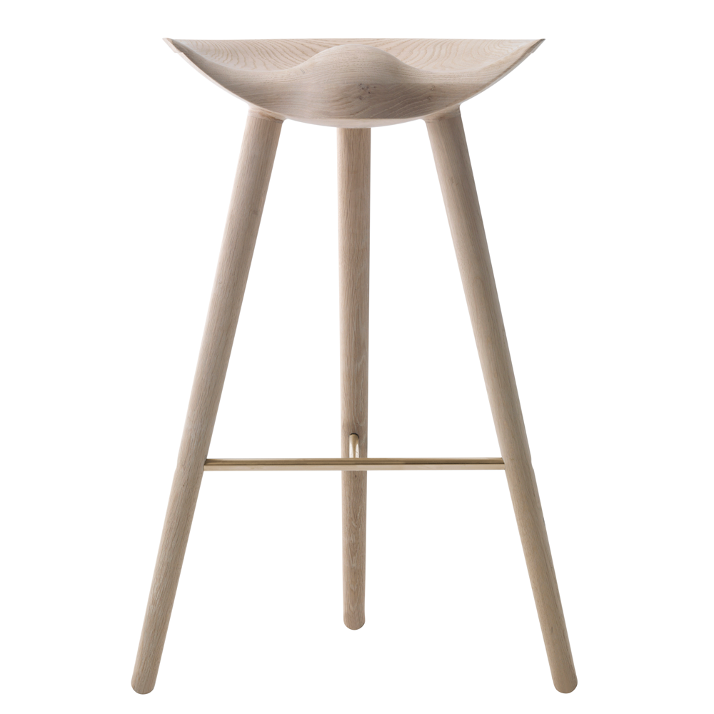 1 x Sample ML42 Bar Stool in Oak & Brass
