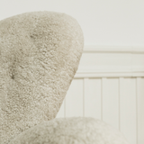 Tired Man Overstuffed Chair, Sheepskin