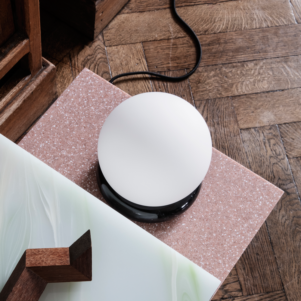 Rest Lamp - Matte Sphere/Black Marble