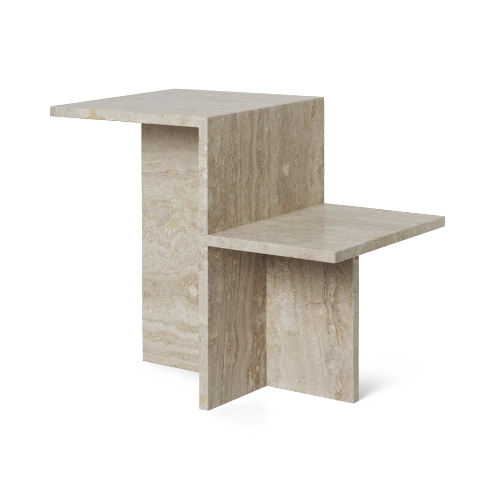 Distinct Side Table, Travertine/FREE SHIPPING