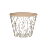 Wire Basket Top, Oiled Oak, 3 Sizes