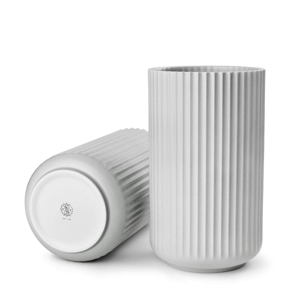 The Lyngby Vase in Matte Light Grey, 3 Sizes