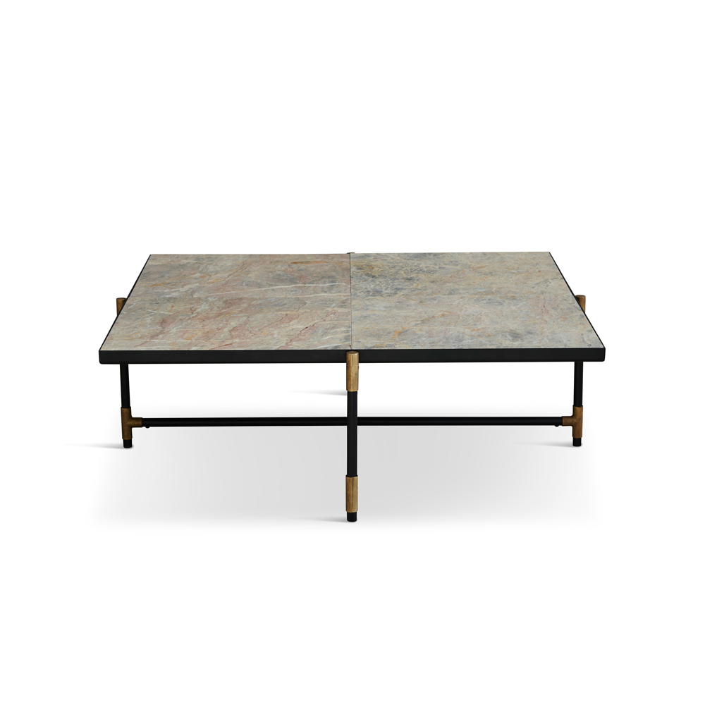 Sample Coffee Table 90, Colombe d'Or Marble/Brass/PICK-UP OR DELIVERY TO NY, CT ONLY
