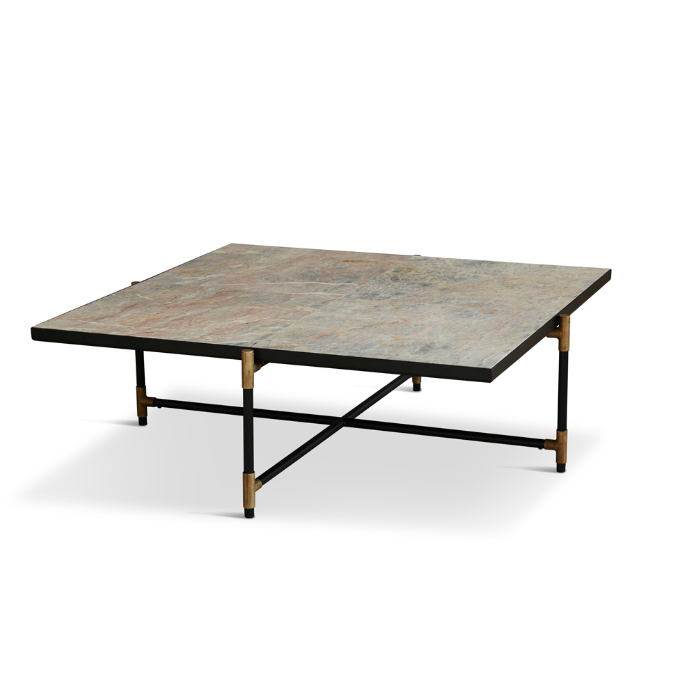 Sample Coffee Table 90, Colombe d'Or Marble/Brass/PICK-UP OR DELIVERY TO NY, CT ONLY