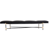 Sample Daybed Black/Brass/Black Leather/PICK-UP OR DELIVERY TO NY, CT ONLY