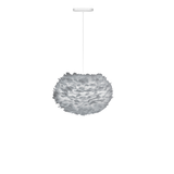 EOS Goose Feather Pendant, Grey, 18" W x 12" H