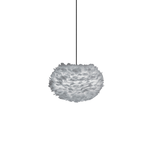 EOS Goose Feather Pendant, Grey, 18" W x 12" H