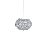 EOS Goose Feather Pendant, Grey, 18" W x 12" H