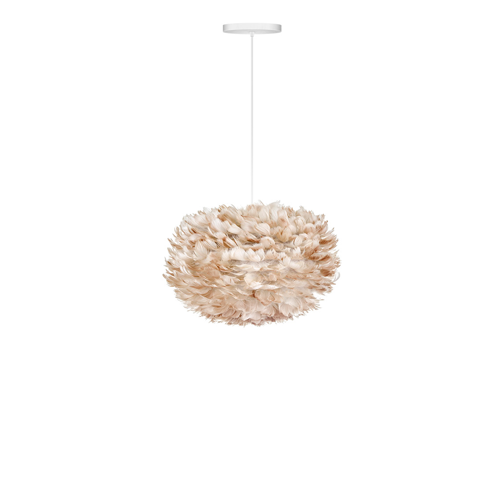 EOS Goose Feather Pendant Light Brown, 18" W x 12" H