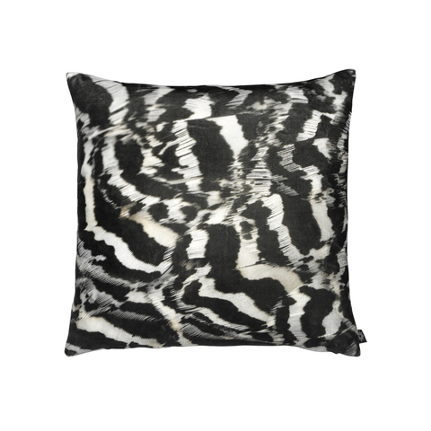 Printed Feather B/W Pattern Decorative Pillow