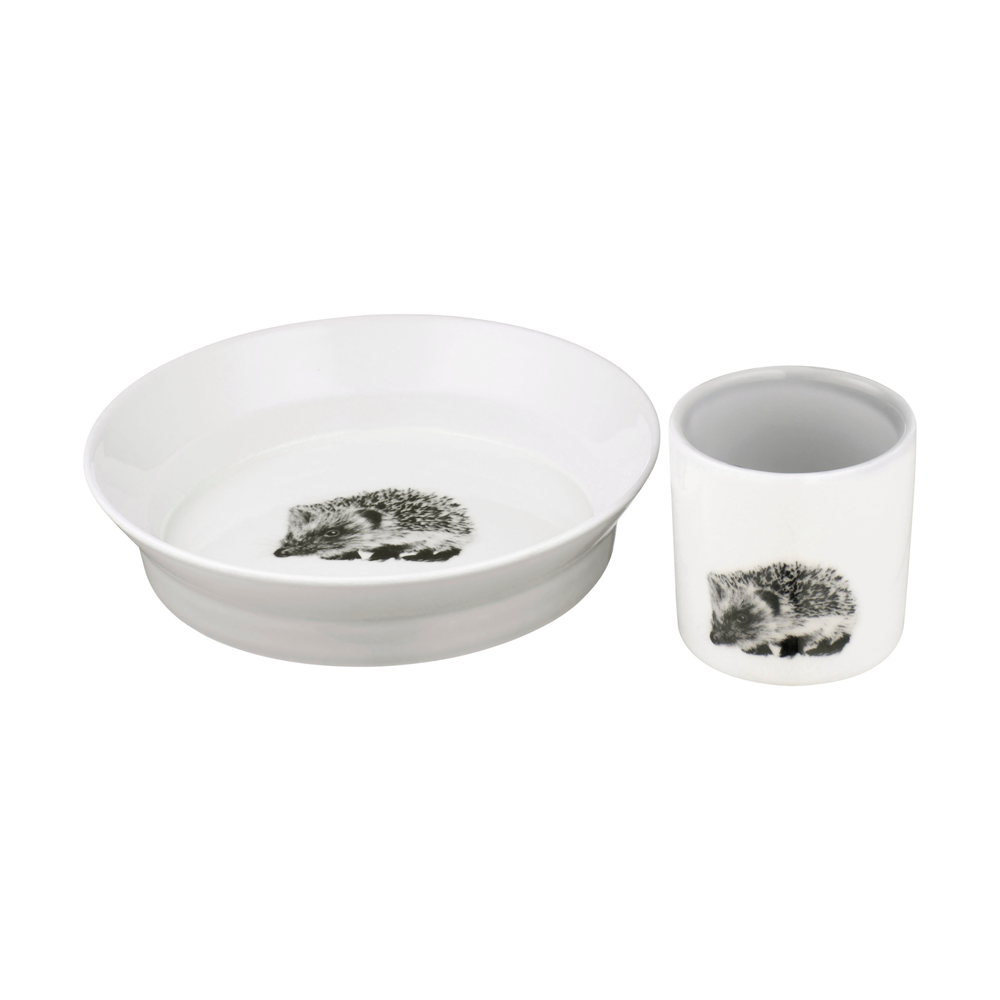 Kids Cup and Bowl Set, Soft Grey