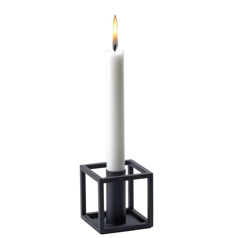 Kubus 1 Candleholder, Black