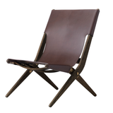 Saxe Leather Lounge Chair, Brown Oak/Brown/FREE SHIPPING