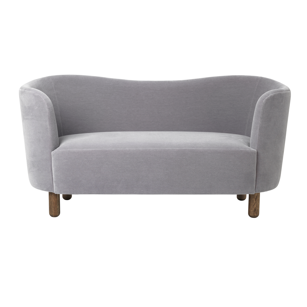 Mingle Compact Sofa in velour fabric 'Jazz', Violet or Grey