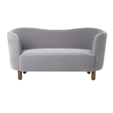 Mingle Compact Sofa in velour fabric 'Jazz', Violet or Grey