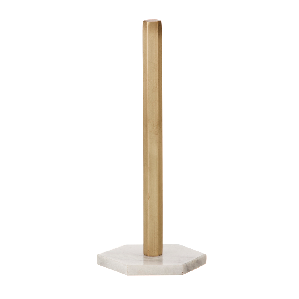 Brass & Marble Paper Towel Stand