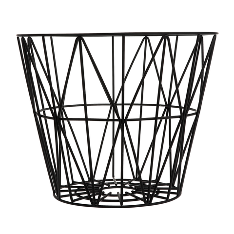 Multipurpose Wire Basket, Black, 3 Sizes