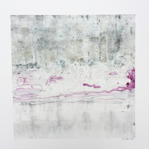 Charlotte Sabbagh  -  'Purple Ghost' Monotype Print