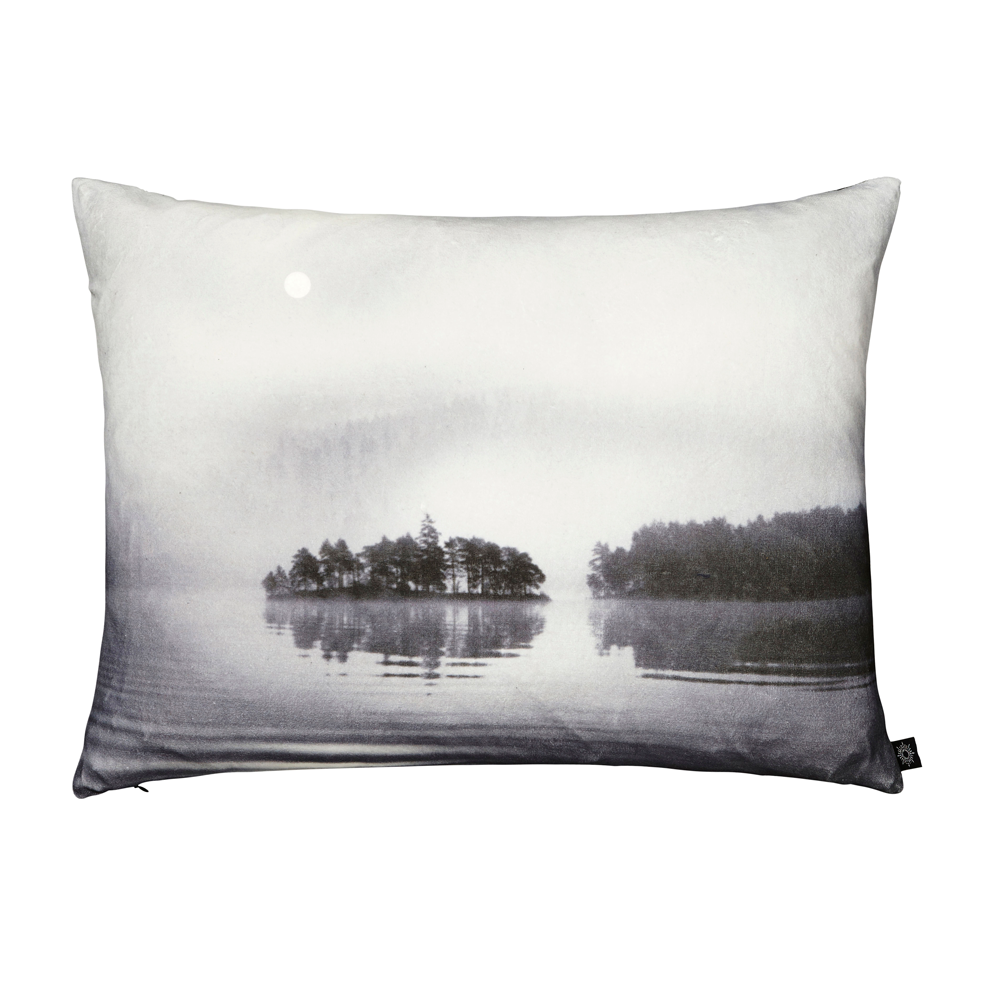 Lake in Mist Decorative Pillow